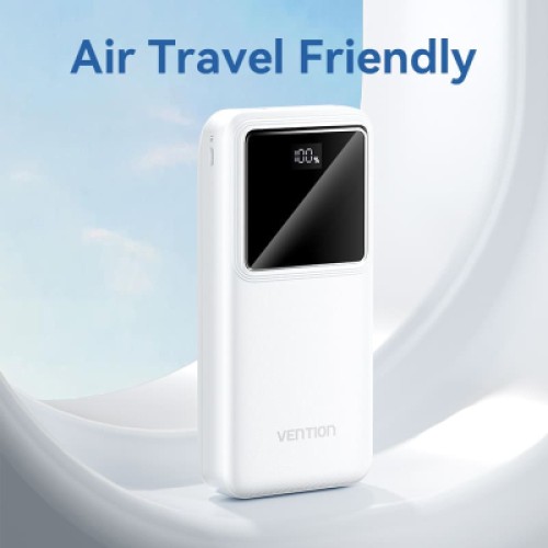 Батарея универсальная VENTION 20000mAh Power Bank (Micro-USB + USB-C + USB-A + USB-A) 22.5W Black LED Display Type (FHLB0)