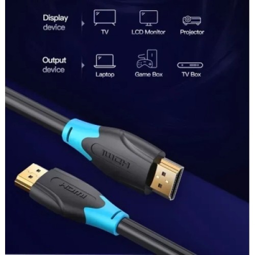 Кабель мультимедийный HDMI Cable 1M Black VENTION (AACBF) Кабель мультимедийный HDMI Cable 1M Black VENTION (AACBF)