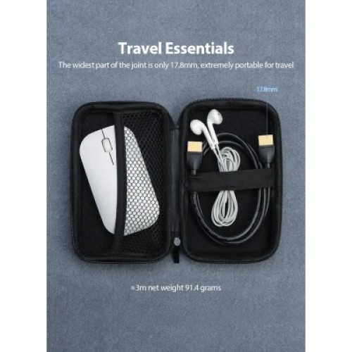 Кабель мультимедийный Portable HDMI Cable 0.5M Black VENTION (AAIBD)