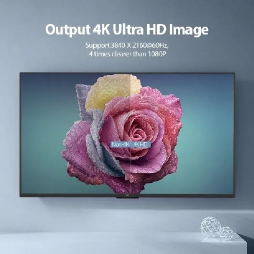 Кабель мультимедийный Portable HDMI Cable 0.5M Black VENTION (AAIBD)