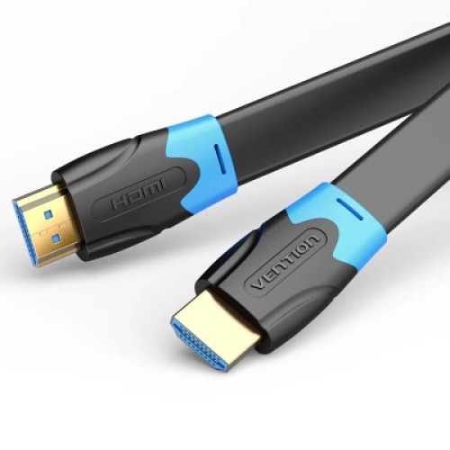 Кабель мультимедийный Flat HDMI Cable 1M Black VENTION (AAKBF) Кабель мультимедийный Flat HDMI Cable 1M Black VENTION (AAKBF)