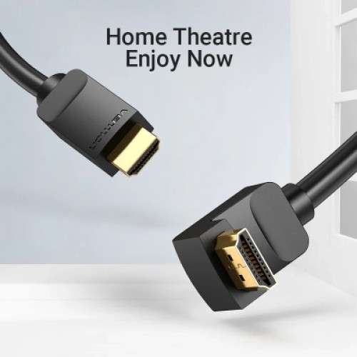 Кабель мультимедийный HDMI Right Angle Cable 270 Degree 1M Black VENTION (AAQBF)