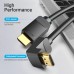 Кабель мультимедийный HDMI Right Angle Cable 270 Degree 3M Black VENTION (AAQBI) Кабель мультимедийный HDMI Right Angle Cable 270 Degree 3M Black VENTION (AAQBI)