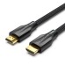 Кабель мультимедийный Cotton Braided 8K HDMI Cable 1M Black VENTION (AAUBF)