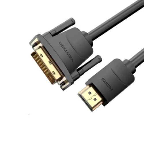 Кабель мультимедийный HDMI to DVI Cable 1M Black VENTION (ABFBF) Кабель мультимедийный HDMI to DVI Cable 1M Black VENTION (ABFBF)