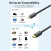 Кабель мультимедийный HDMI-D Male to HDMI-A Male 4K HD Cable 1M Black VENTION (AGIBF)