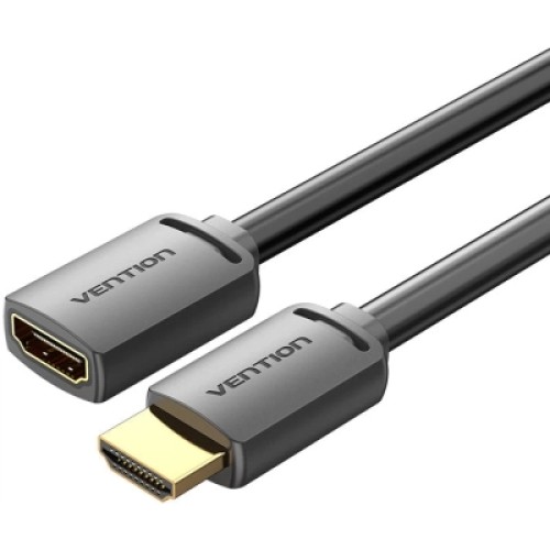 Кабель мультимедийный HDMI-A Male to HDMI-A Female 4K HD Cable PVC Type 1M Black VENTION (AHCBF) Кабель мультимедийный HDMI-A Male to HDMI-A Female 4K HD Cable PVC Type 1M Black VENTION (AHCBF)