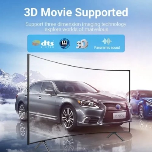 Кабель мультимедийный HDMI Male to Male Cable 8K 1.5M Silver Aluminum Alloy Type VENTION (ALCIG)