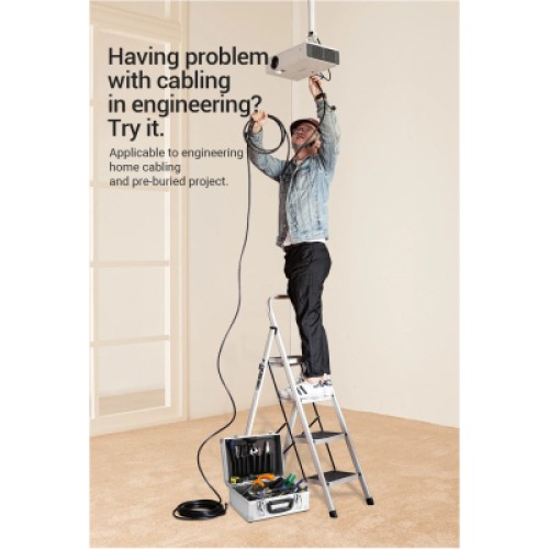 Кабель мультимедийный Cotton Braided 4K HDMI Male to Male Cable 1M Black Zinc Alloy Type VENTION (ALMBF)