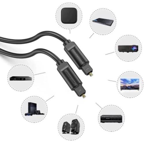 Кабель мультимедийный Optical Fiber Audio Cable 3M Black VENTION (BAEBI) Кабель мультимедийный Optical Fiber Audio Cable 3M Black VENTION (BAEBI)