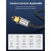Кабель мультимедийный Optical Fiber Audio Cable Aluminum Alloy Type 1M Gray VENTION (BAVHF)