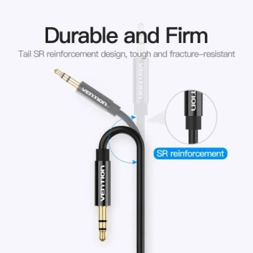 Кабель мультимедийный 3.5mm Male to 2*3.5mm Female Stereo Splitter Cable 0.3M Black ABS Type VENTION (BBSBY)