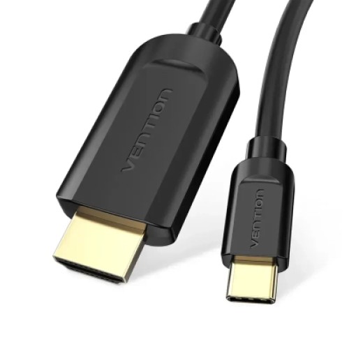 Кабель мультимедийный Type-C to HDMI Cable 1.5M Black VENTION (CGUBG)