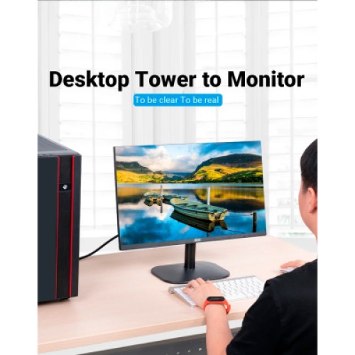 Кабель мультимедийный VGA(3+6) Male to Male Cable with ferrite cores 1.5M Black VENTION (DAEBG) Кабель мультимедийный VGA(3+6) Male to Male Cable with ferrite cores 1.5M Black VENTION (DAEBG)