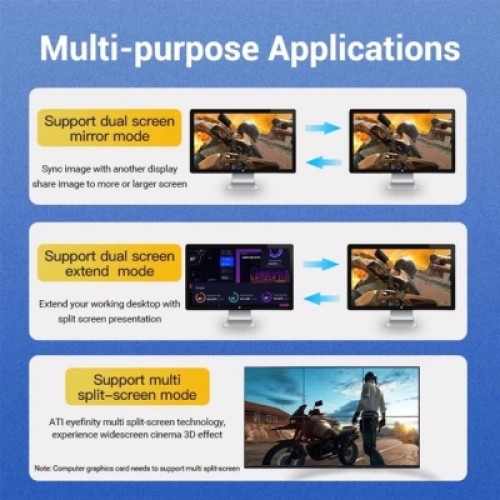 Кабель мультимедийный Cotton Braided DP Male to Male Cable 1M Black VENTION (HCCBF)