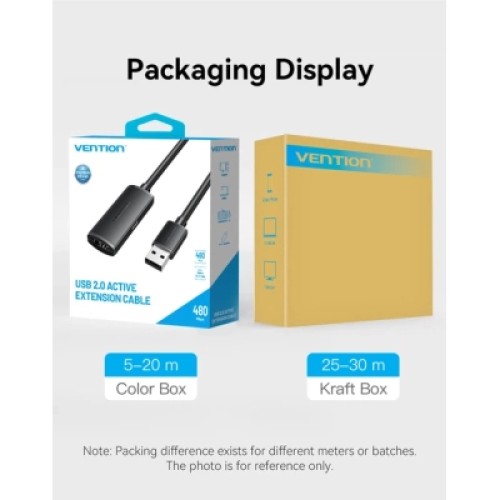 Дата кабель USB 2.0 Type-A Male to Type-A Female Active Extension Cable 10M Black VENTION (CBKBL) Дата кабель USB 2.0 Type-A Male to Type-A Female Active Extension Cable 10M Black VENTION (CBKBL)