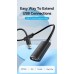 Дата кабель USB 2.0 Type-A Male to Type-A Female Active Extension Cable 30M Black VENTION (CBKBT)