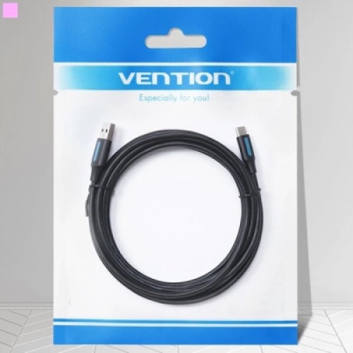 Дата кабель USB 2.0 A Male to C Male 3A Cable 1.5M Black VENTION (COKBG) Дата кабель USB 2.0 A Male to C Male 3A Cable 1.5M Black VENTION (COKBG)