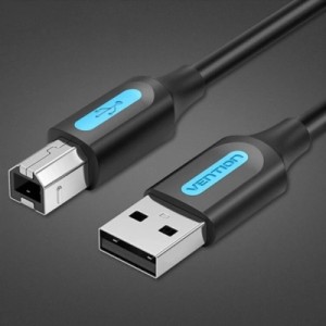 Дата кабель USB 2.0 A Male to B Male Cable 3M Black PVC Type VENTION (COQBI)