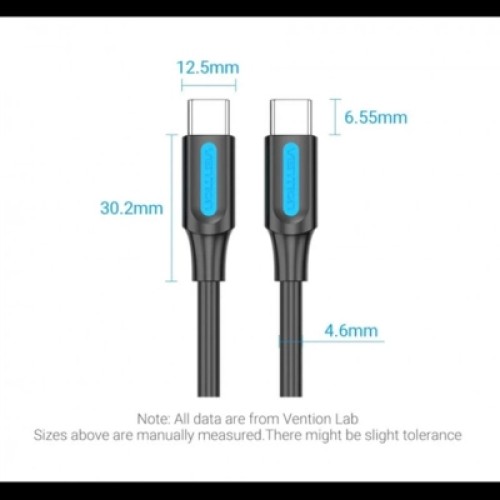 Дата кабель USB 2.0 C Male to C Male 5A Cable 1.5M Black PVC Type VENTION (COTBG) Дата кабель USB 2.0 C Male to C Male 5A Cable 1.5M Black PVC Type VENTION (COTBG)
