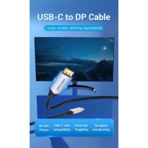 Дата кабель USB 3.0 A Male to C Male Cable 1.5M Black PVC Type VENTION (COZBG)