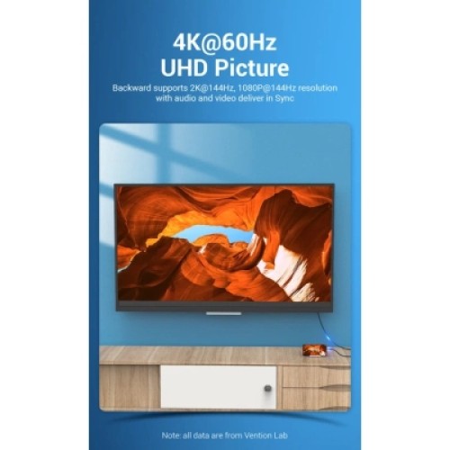 Дата кабель USB 3.0 A Male to C Male Cable 1.5M Black PVC Type VENTION (COZBG)