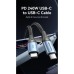Дата кабель USB 2.0 C Male to C Male 240W Cable 1.5M Black Aluminum Alloy Type VENTION (TREBG)