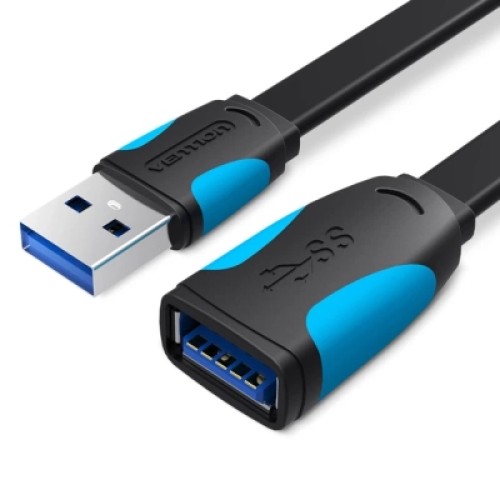 Дата кабель Flat USB3.0 Extension Cable 2M Black VENTION (VAS-A13-B200) Дата кабель Flat USB3.0 Extension Cable 2M Black VENTION (VAS-A13-B200)