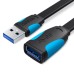 Дата кабель Flat USB3.0 Extension Cable 2M Black VENTION (VAS-A13-B200) Дата кабель Flat USB3.0 Extension Cable 2M Black VENTION (VAS-A13-B200)