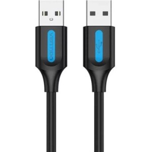 Дата кабель USB 2.0 AM/AM 1.0m black VENTION (COJBF)