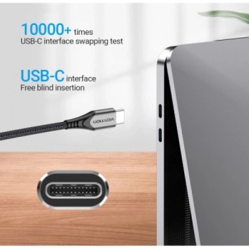 Дата кабель USB 2.0 C Male to C Male Cable 2M Gray Aluminum Alloy Type VENTION (TADHH) Дата кабель USB 2.0 C Male to C Male Cable 2M Gray Aluminum Alloy Type VENTION (TADHH)