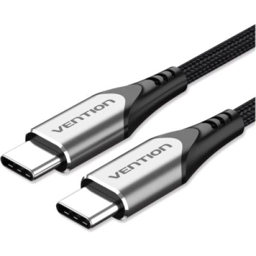 Дата кабель USB 2.0 C Male to C Male Cable 2M Gray Aluminum Alloy Type VENTION (TADHH) Дата кабель USB 2.0 C Male to C Male Cable 2M Gray Aluminum Alloy Type VENTION (TADHH)