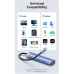 Концентратор VENTION USB-C to HDMI/USB 3.0 x 3/PD Docking Station 0.15M Blue Aluminum Alloy Type (TGESB)