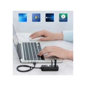Концентратор VENTION 4 Ports USB2.0 HUB 0.15M Black (VAS-J43-B015)