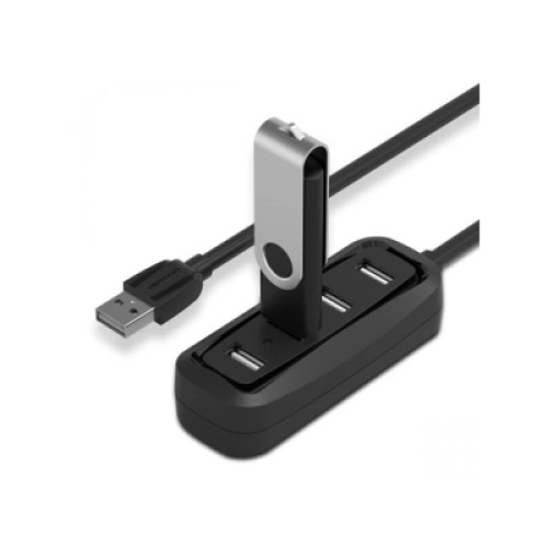 Концентратор VENTION 4 Ports USB2.0 HUB 0.15M Black (VAS-J43-B015)