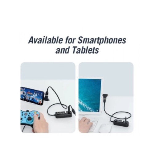 Концентратор VENTION 4 Ports USB2.0 HUB 0.15M Black (VAS-J43-B015)