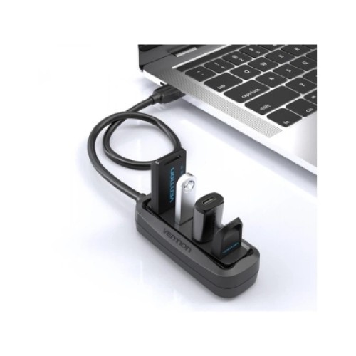 Концентратор VENTION 4 Ports USB2.0 HUB 0.15M Black (VAS-J43-B015)