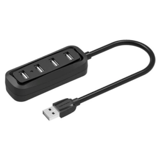 Концентратор VENTION 4 Ports USB2.0 HUB 0.15M Black (VAS-J43-B015)
