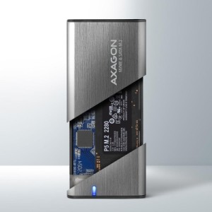 Карман внешний AXAGON USB-C 3.2 Gen 2 metal box for M.2 NVMe & SATA SSD SuperSpeed (EEM2-SG2)