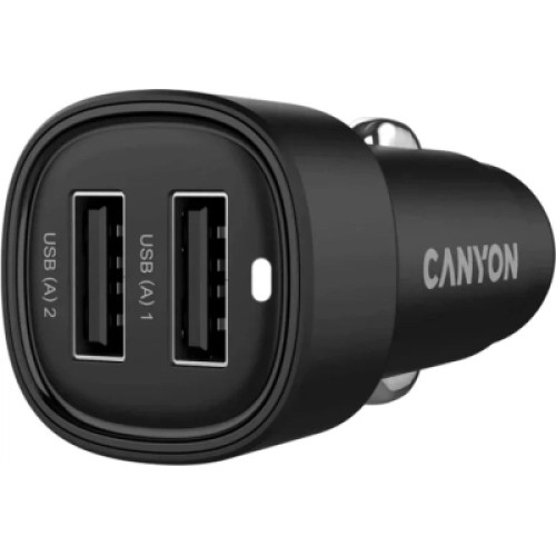 Зарядное устройство Canyon 2xUSB 24W black (CNE-CCABR2AA)
