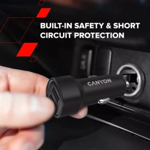 Зарядное устройство Canyon 2xUSB 24W black (CNE-CCABR2AA)
