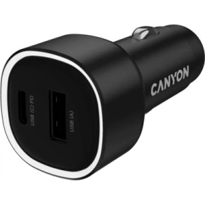 Зарядное устройство Canyon 1xUSB + 1xUSB-C PD48W black (CNE-CCABR3AC)