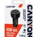 Зарядное устройство Canyon 2xUSB-C PD60W black (CNE-CCABR3CC)