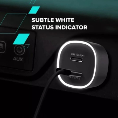 Зарядное устройство Canyon 2xUSB-C PD60W black (CNE-CCABR3CC)