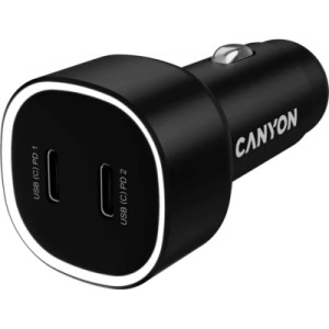 Зарядное устройство Canyon 2xUSB-C PD60W black (CNE-CCABR3CC)