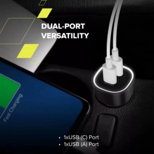 Зарядное устройство Canyon 1xUSB + 1xUSB-C PD85W black (CNE-CCABR8AC)
