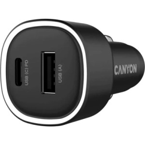 Зарядное устройство Canyon 1xUSB + 1xUSB-C PD85W black (CNE-CCABR8AC)