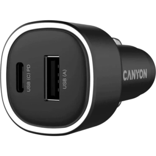 Зарядное устройство Canyon 1xUSB + 1xUSB-C PD85W black (CNE-CCABR8AC)