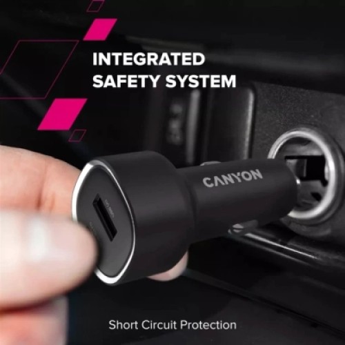 Зарядное устройство Canyon 1xUSB + 1xUSB-C PD85W black (CNE-CCABR8AC)