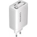Зарядное устройство Canyon 1xUSB-C PD65W + 1xUSB QC3.0 + cable USB-C to USB-C white (CNS-CURC65ACW)